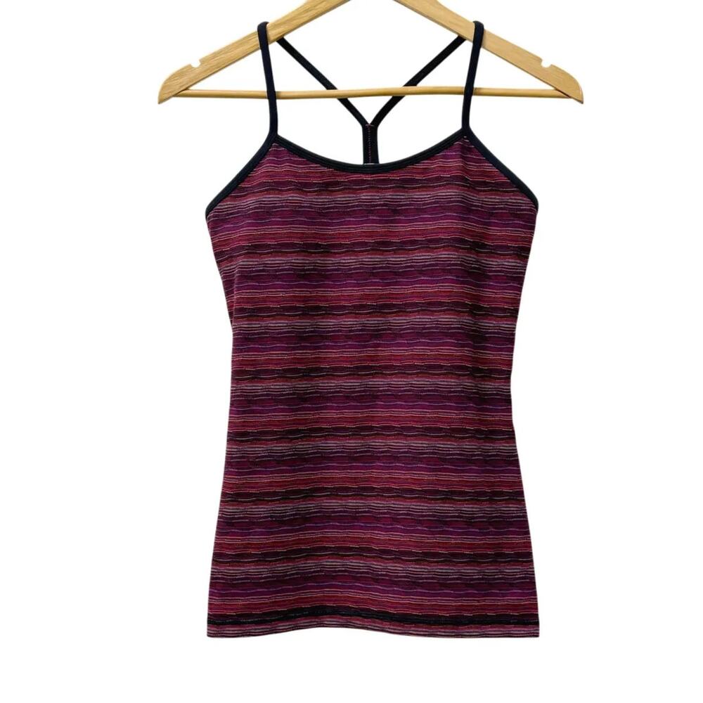 Lululemon Racerback Athletic Tank Top Multicolor Stripe